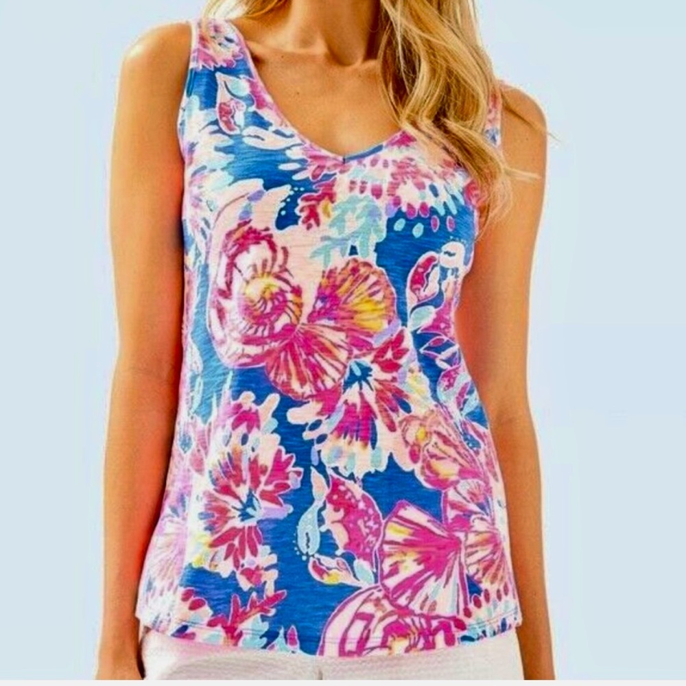 Lilly Pulitzer Gigi tank top Bennet Blue day dreamin XS